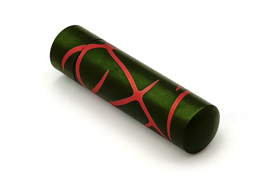 SchonDSGNAnodizedAluminumGreenSalmonSplashPocketSixFP_G